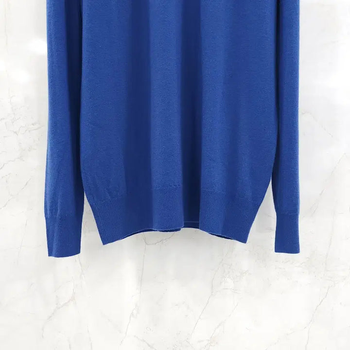 [BUNJANG] Loro Piana Cashmere Blue V-Neck Knit Sweater / 52 / 로로피아나 캐시미어 블루 브이넥 니트