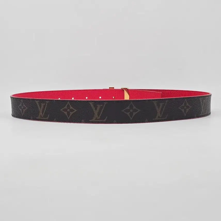 [BUNJANG] Louis Vuitton Monogram LV Initiales Reversible Belt / 루이비통 모노그램 LV 이니셜 리버서블 벨트 ( 75 )