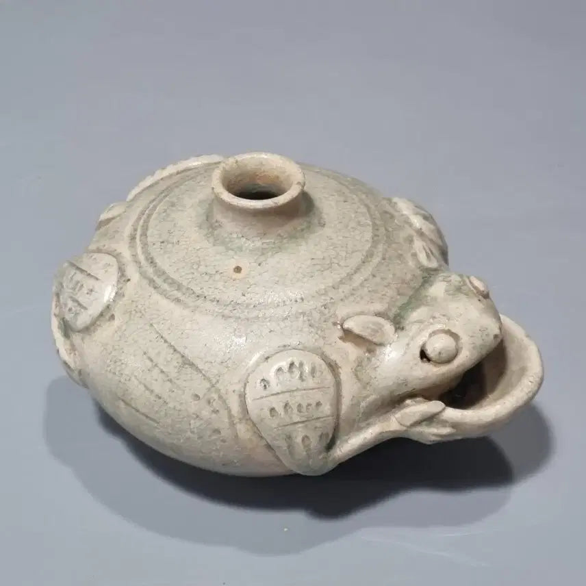 [BUNJANG] Antique Celadon Porcelain Frog Water Dropper / 골동 월요청자개구리세/연적. 고67.5 길이13.5