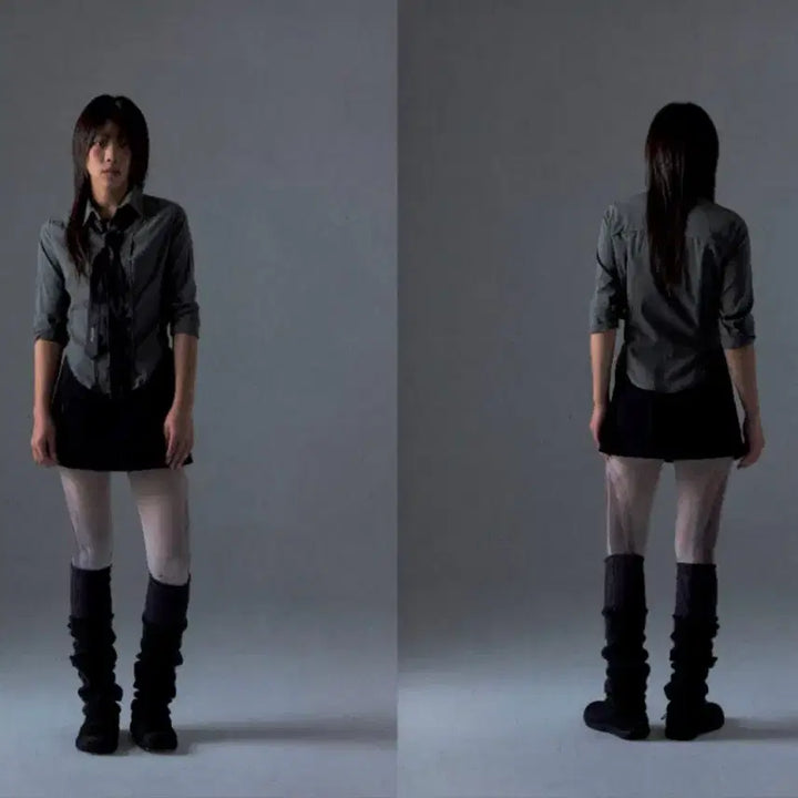 [SOLD OUT] 오호스(OJOS) Chest Hole Nylon Shirt - Grey