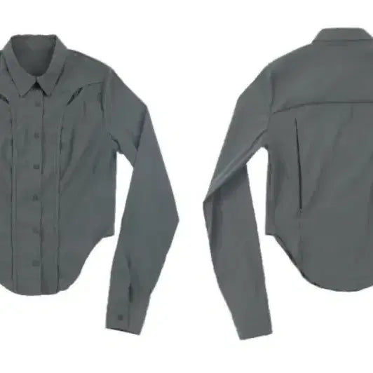 [SOLD OUT] 오호스(OJOS) Chest Hole Nylon Shirt - Grey