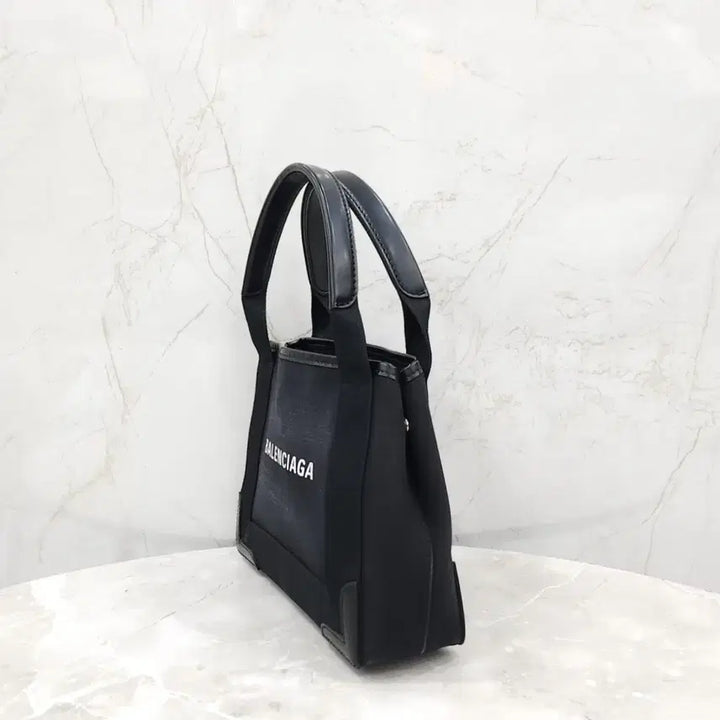 [BUNJANG] Balenciaga Cabas Top Handle Tote Bag XS / 발렌시아가 블랙 로고 카바스 탑핸들 토트백 XS 390346