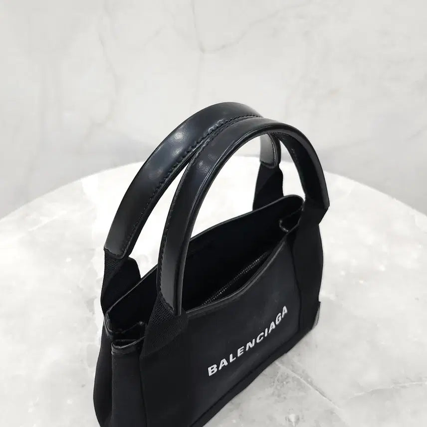 [BUNJANG] Balenciaga Cabas Top Handle Tote Bag XS / 발렌시아가 블랙 로고 카바스 탑핸들 토트백 XS 390346