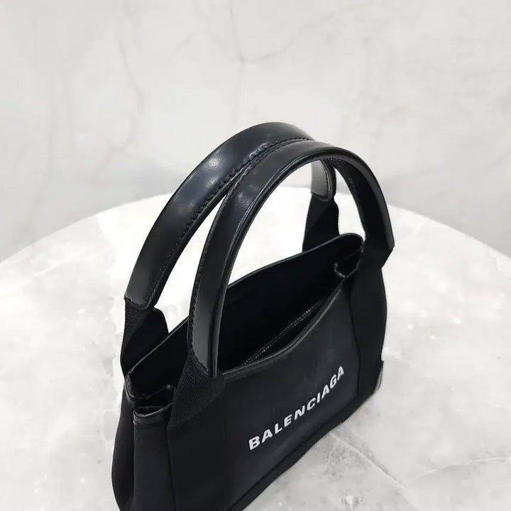 [BUNJANG] Balenciaga Cabas Top Handle Tote Bag XS / 발렌시아가 블랙 로고 카바스 탑핸들 토트백 XS 390346