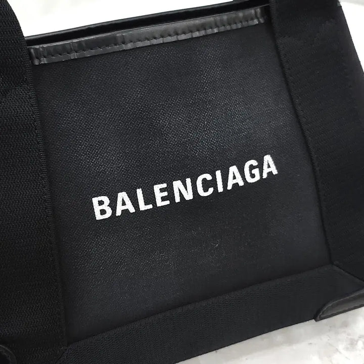 [BUNJANG] Balenciaga Cabas Top Handle Tote Bag XS / 발렌시아가 블랙 로고 카바스 탑핸들 토트백 XS 390346