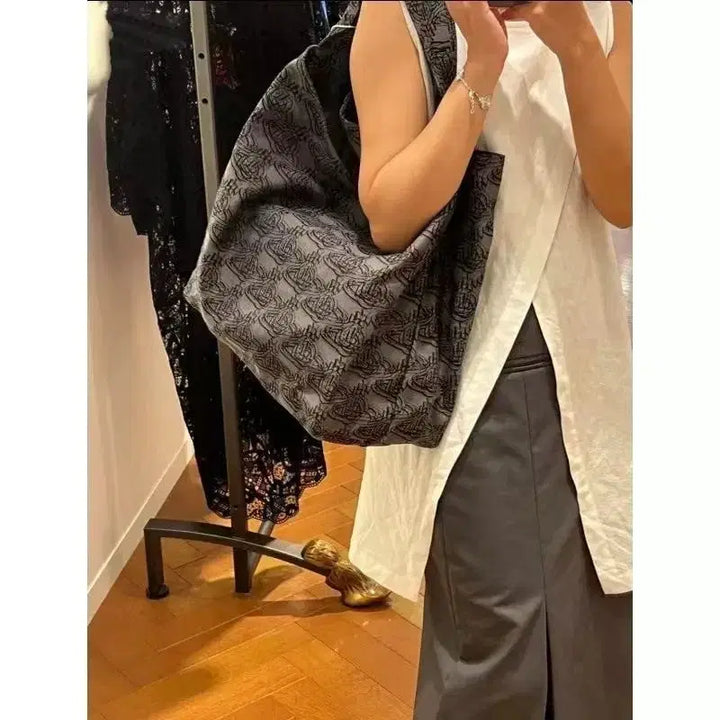 [BUNJANG] Vivienne Westwood Shoulder Tote Bag / 비비안웨스트우드 숄더백  토트백 빅사이즈 마미가방