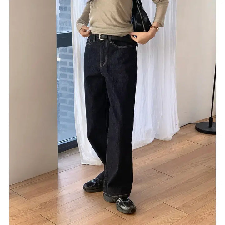 [BUNJANG] Marynaround Wide Denim Pants / 메리어라운드 머그와이드 데님팬츠 논페이드