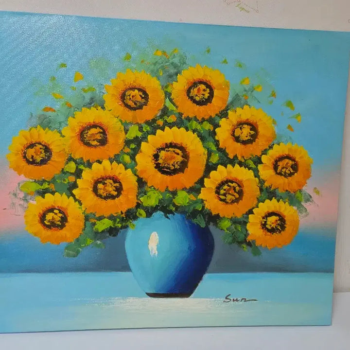 [BUNJANG] Kim Tae-sun Sunflower Oil Painting Frame / 김태선 해바라기 유화 그림 액자
