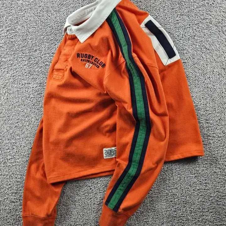 [BUNJANG] Polo Ralph Lauren Cropped Custom Rugby Shirt (S Estimated) / 폴로랄프로렌 크롭 커스텀 럭비 티셔츠 ( S추정 ) / 11417