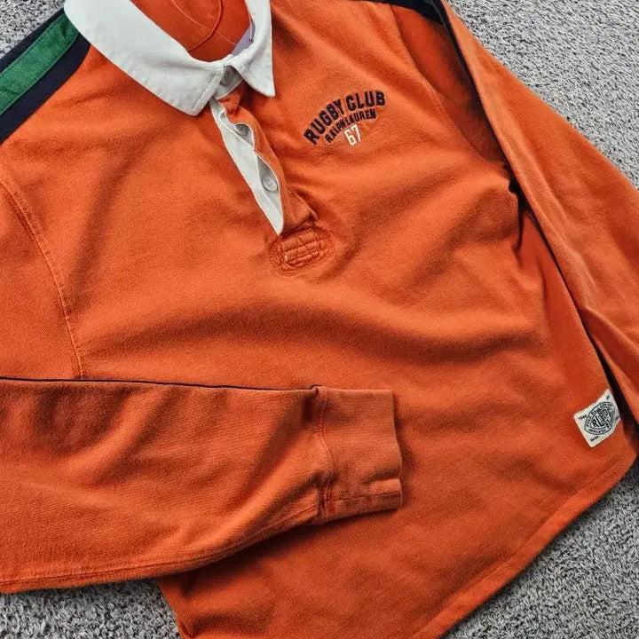[BUNJANG] Polo Ralph Lauren Cropped Custom Rugby Shirt (S Estimated) / 폴로랄프로렌 크롭 커스텀 럭비 티셔츠 ( S추정 ) / 11417