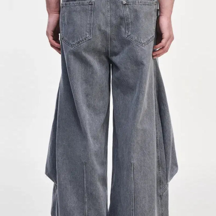 [BUNJANG] Songzio 26SS Bias Drape Denim Pants / 송지오 26ss 컬렉션 바이어스 드레이프 데님 판매합니다.