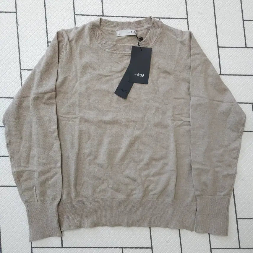 [BUNJANG] The Edge Beige Knit Pullover (New) 90 / 더엣지 AtG 베이지 니트 풀오버 (새상품) 90