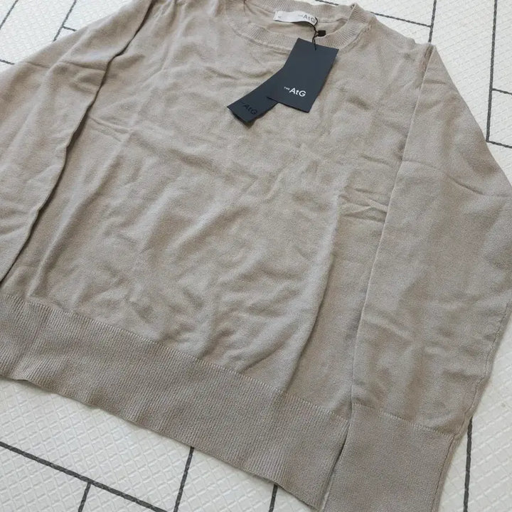 [BUNJANG] The Edge Beige Knit Pullover (New) 90 / 더엣지 AtG 베이지 니트 풀오버 (새상품) 90