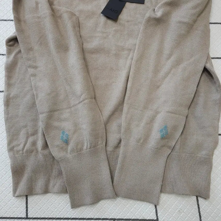 [BUNJANG] The Edge Beige Knit Pullover (New) 90 / 더엣지 AtG 베이지 니트 풀오버 (새상품) 90