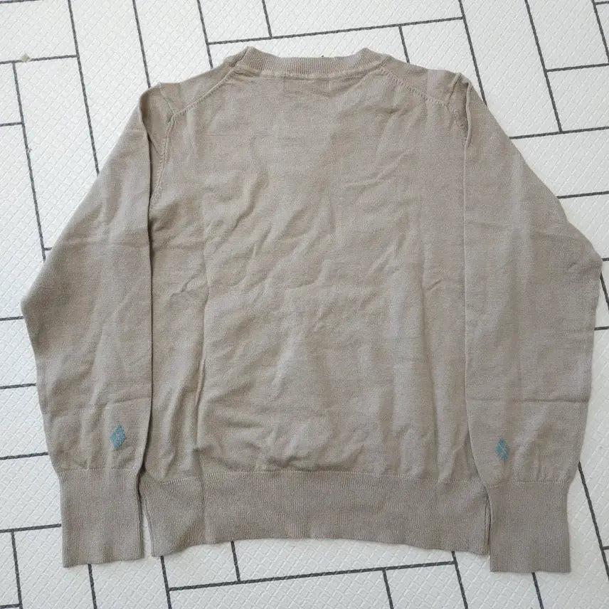 [BUNJANG] The Edge Beige Knit Pullover (New) 90 / 더엣지 AtG 베이지 니트 풀오버 (새상품) 90