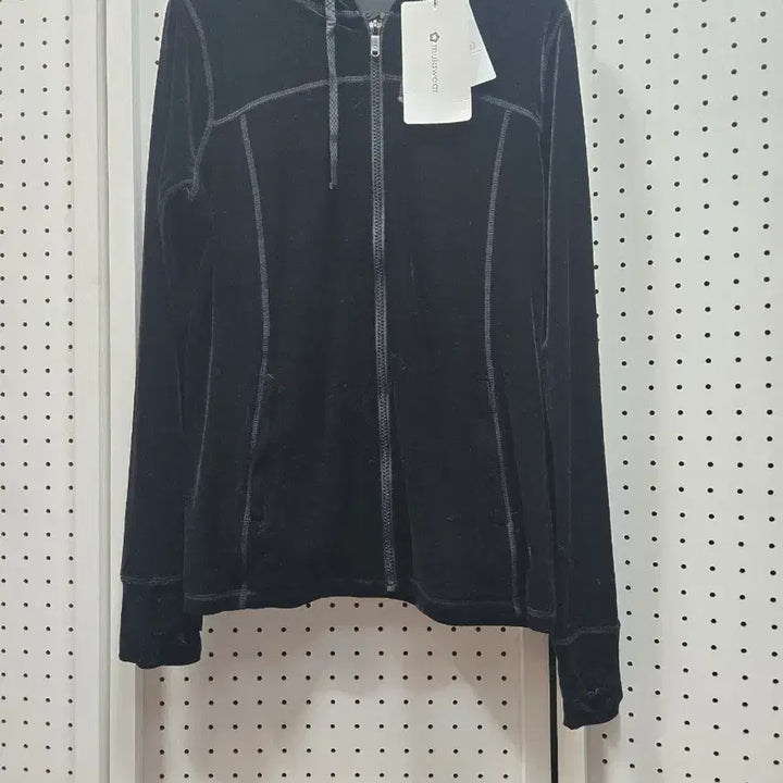 [SOLD OUT] (0001322)mulawear 블랙 벨벳 후드 집업6