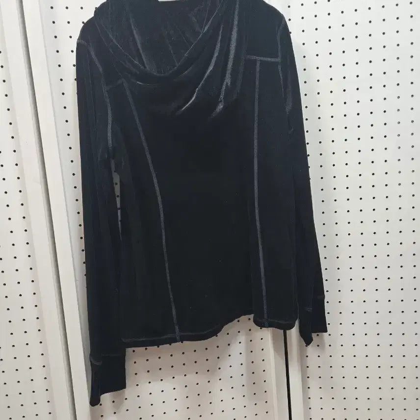 [SOLD OUT] (0001322)mulawear 블랙 벨벳 후드 집업6