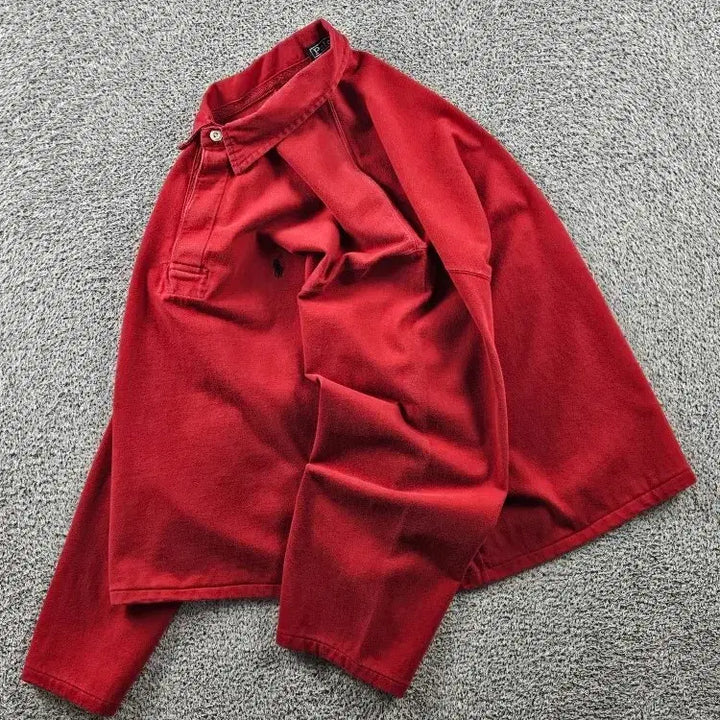 [BUNJANG] Polo Ralph Lauren Cropped Custom Rugby Shirt (XL) / 폴로랄프로렌 크롭 커스텀 럭비 티셔츠 ( XL ) / 11418