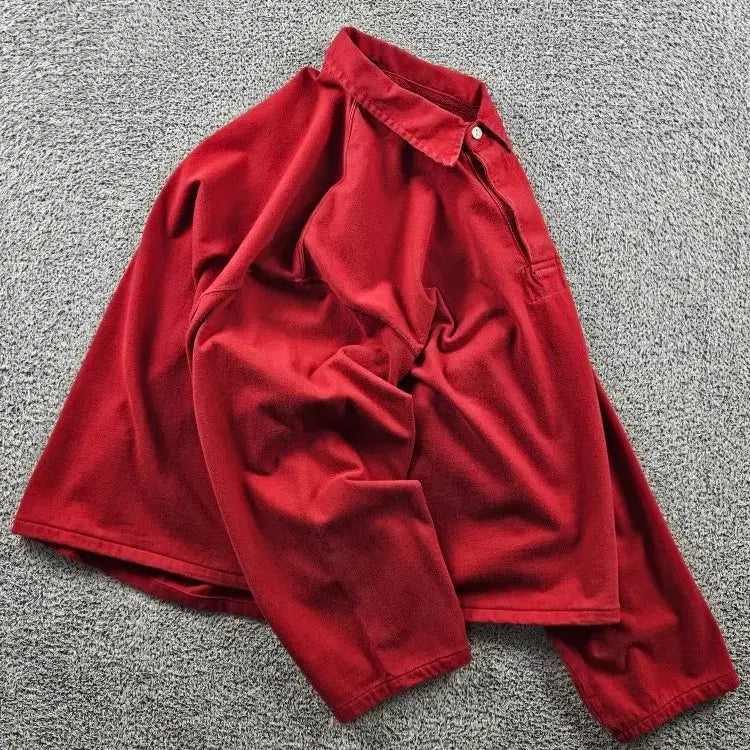 [BUNJANG] Polo Ralph Lauren Cropped Custom Rugby Shirt (XL) / 폴로랄프로렌 크롭 커스텀 럭비 티셔츠 ( XL ) / 11418