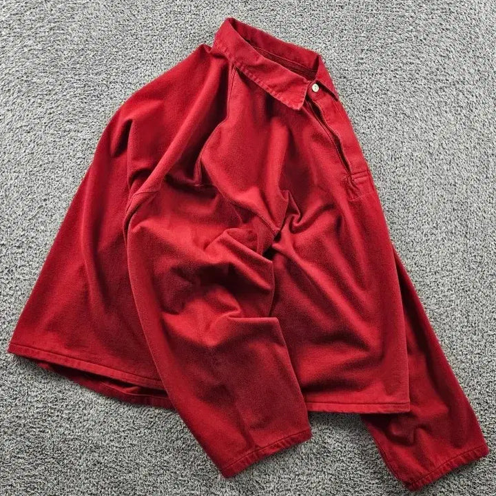 [BUNJANG] Polo Ralph Lauren Cropped Custom Rugby Shirt (XL) / 폴로랄프로렌 크롭 커스텀 럭비 티셔츠 ( XL ) / 11418