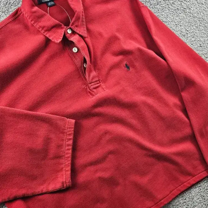[BUNJANG] Polo Ralph Lauren Cropped Custom Rugby Shirt (XL) / 폴로랄프로렌 크롭 커스텀 럭비 티셔츠 ( XL ) / 11418