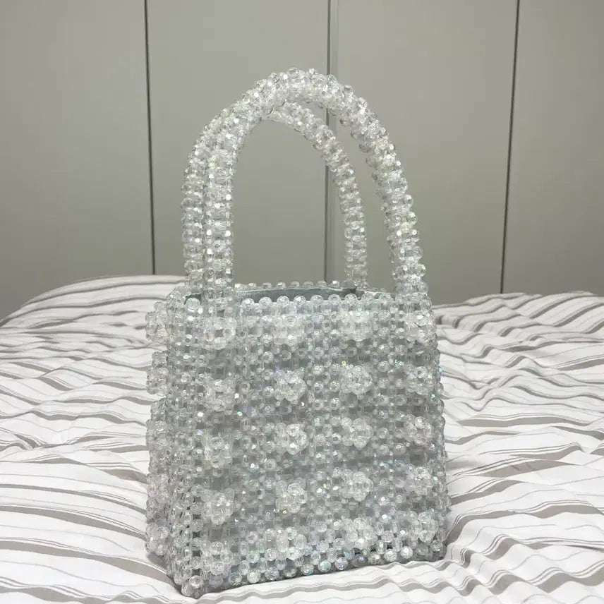 [BUNJANG] Shrimps Style Aurora Beaded Tote Bag / 쉬림프 스타일 빈티지 썸머 비즈백