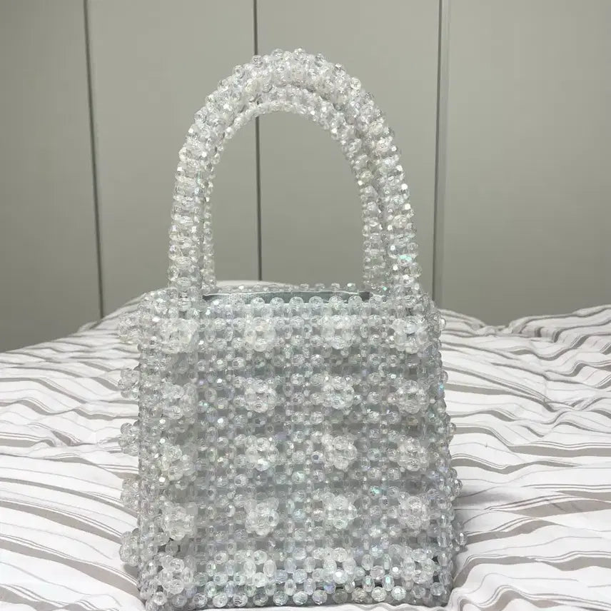 [BUNJANG] Shrimps Style Aurora Beaded Tote Bag / 쉬림프 스타일 빈티지 썸머 비즈백