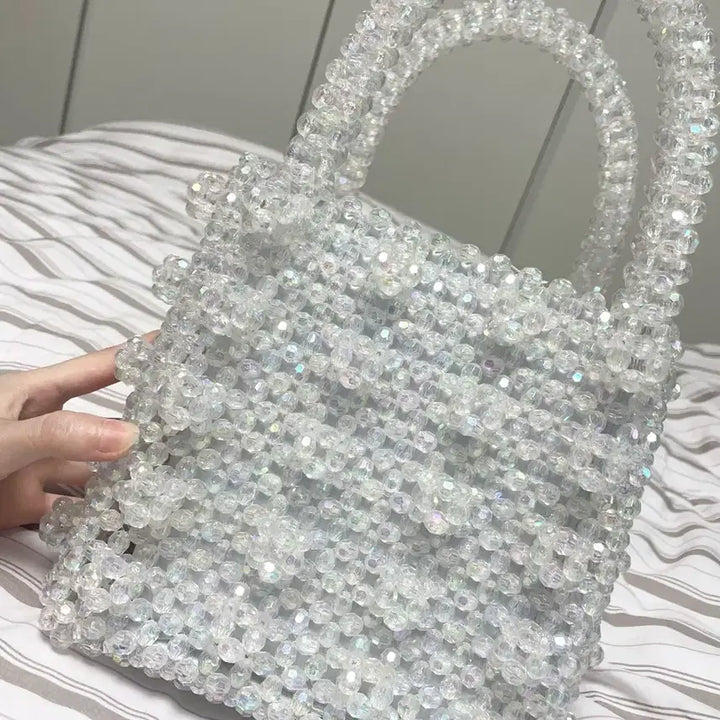 [BUNJANG] Shrimps Style Aurora Beaded Tote Bag / 쉬림프 스타일 빈티지 썸머 비즈백