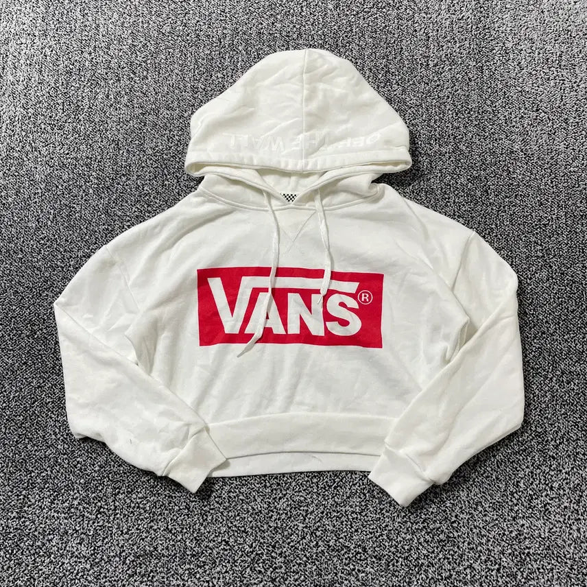 [BUNJANG] Vans Red Logo Crop Hoodie / 빈티지9. 반스 VANS 레드 로고 크롭 후드티 후디