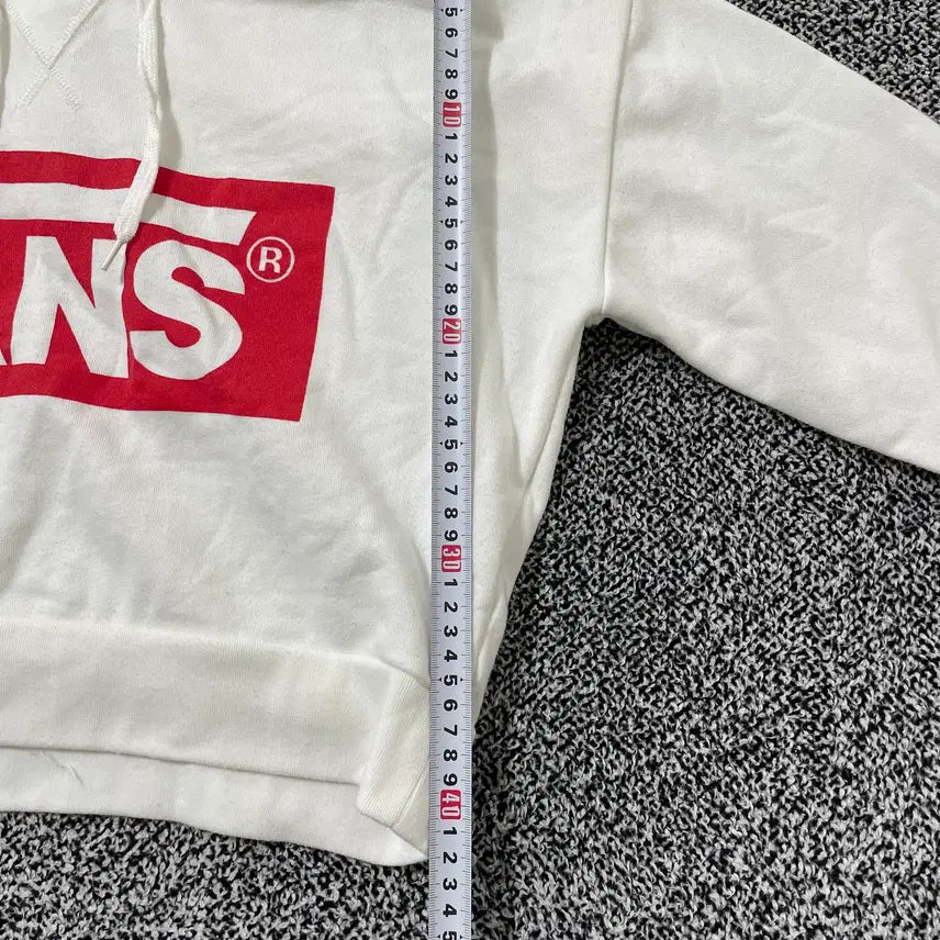 [BUNJANG] Vans Red Logo Crop Hoodie / 빈티지9. 반스 VANS 레드 로고 크롭 후드티 후디