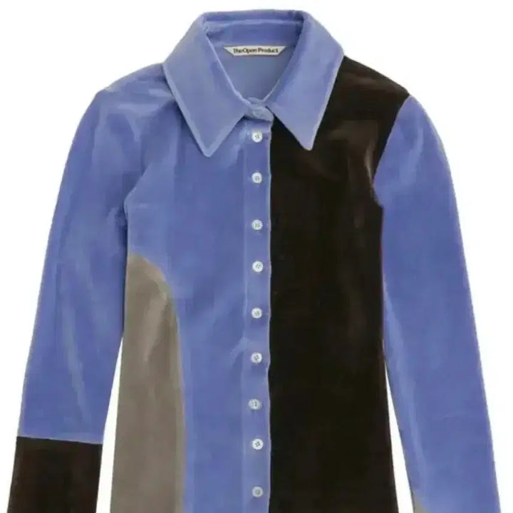 [BUNJANG] Open Product Velvet Fitted Shirt / 오픈프로덕트 패널 벨벳 피티드 셔츠