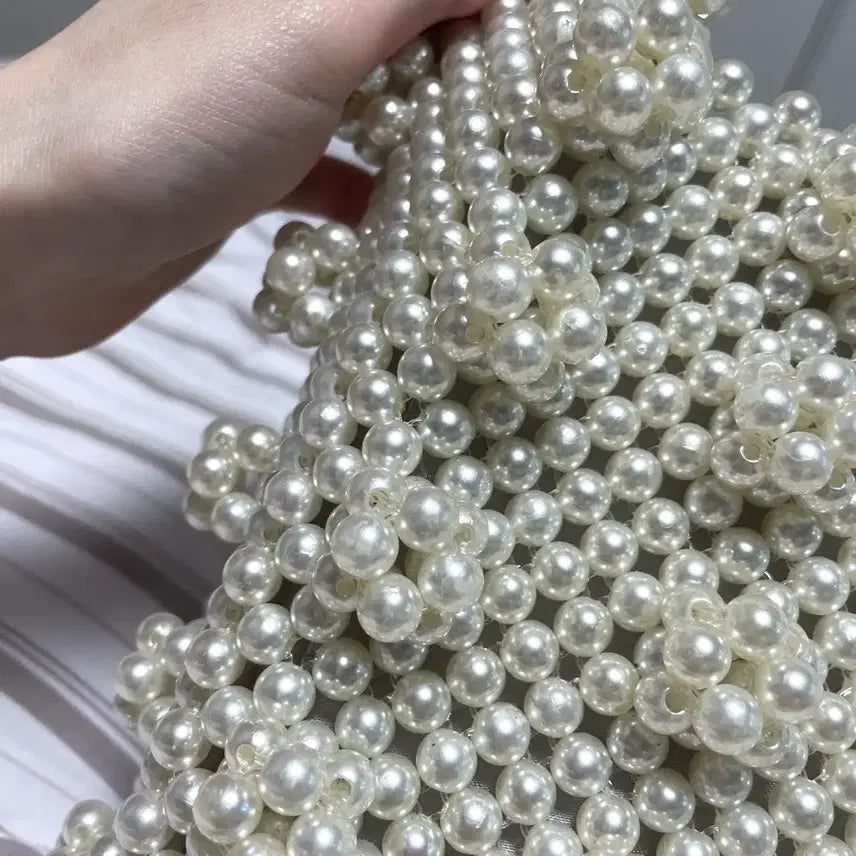 [BUNJANG] Shrimps Style Pearl Bead Bag / 쉬림프 스타일 진주펄 비즈백 진주백