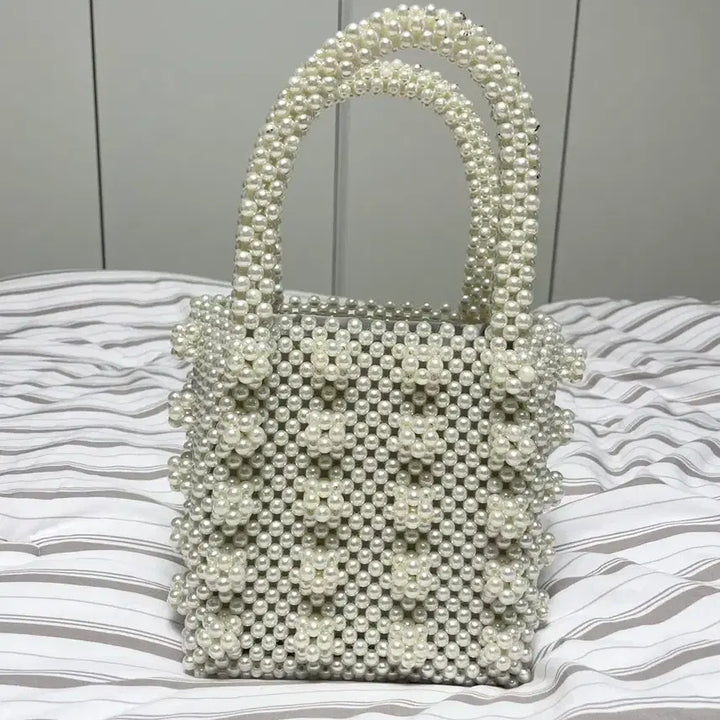 [BUNJANG] Shrimps Style Pearl Bead Bag / 쉬림프 스타일 진주펄 비즈백 진주백