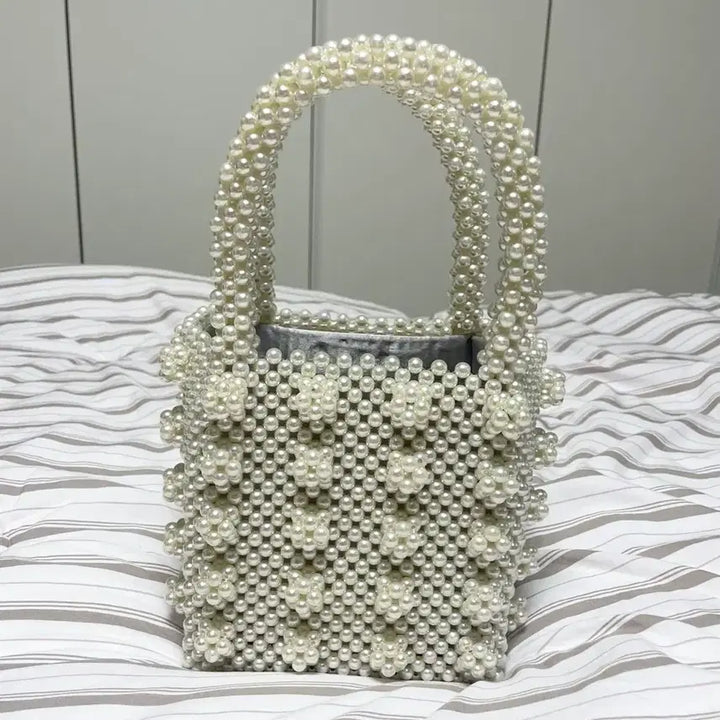 [BUNJANG] Shrimps Style Pearl Bead Bag / 쉬림프 스타일 진주펄 비즈백 진주백