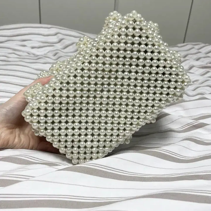 [BUNJANG] Shrimps Style Pearl Bead Bag / 쉬림프 스타일 진주펄 비즈백 진주백