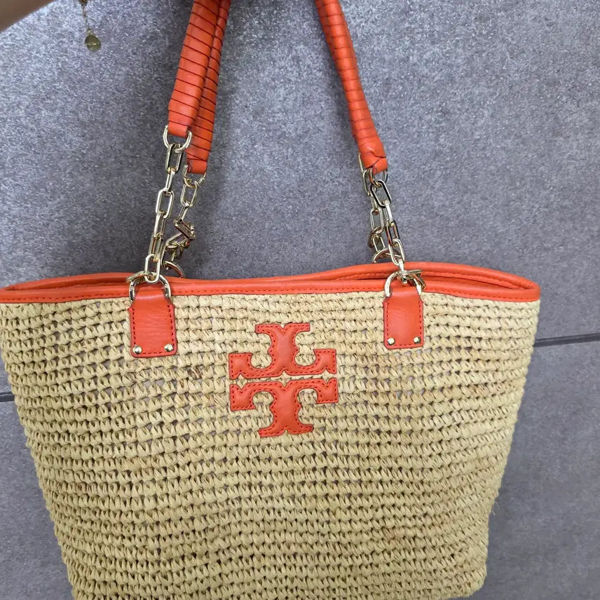 [BUNJANG] Tory Burch Rattan Shoulder Bag / 토리버치 라탄 숄더백