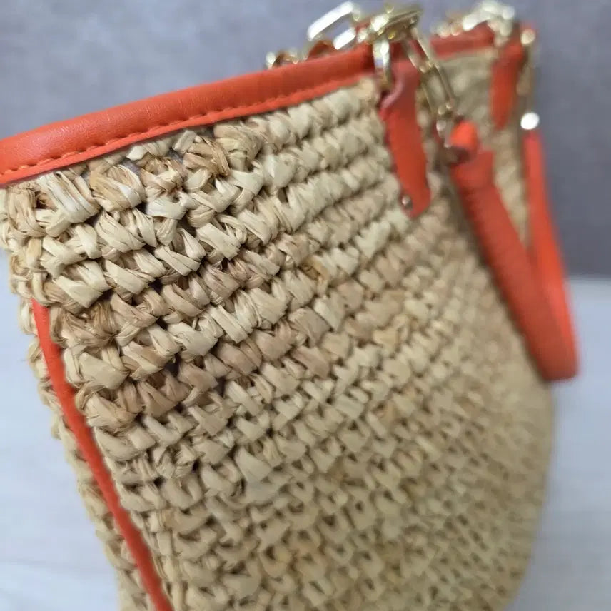 [BUNJANG] Tory Burch Rattan Shoulder Bag / 토리버치 라탄 숄더백