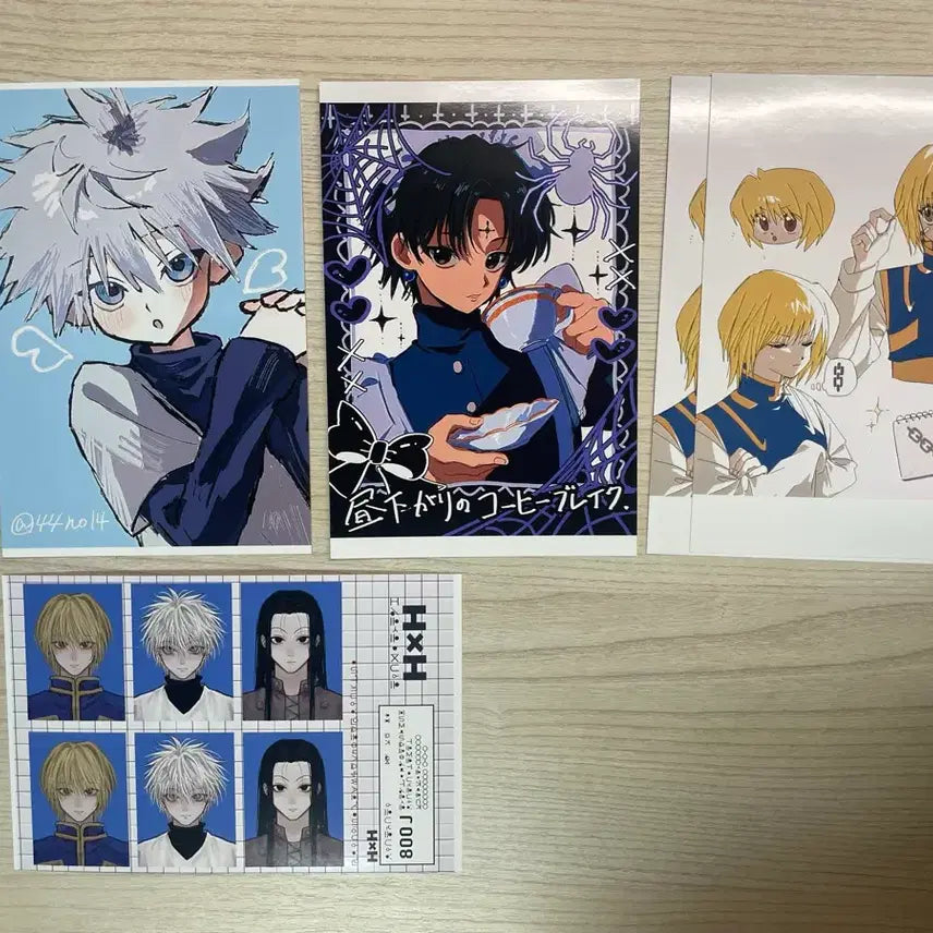 [BUNJANG] Hunter x Hunter Gon, Killua, Kurapika Goods Set: Badge, Frame, Keychain / 헌터x헌터 헌헌 키르아 크라피카 굿즈 뱃지/액자/키링