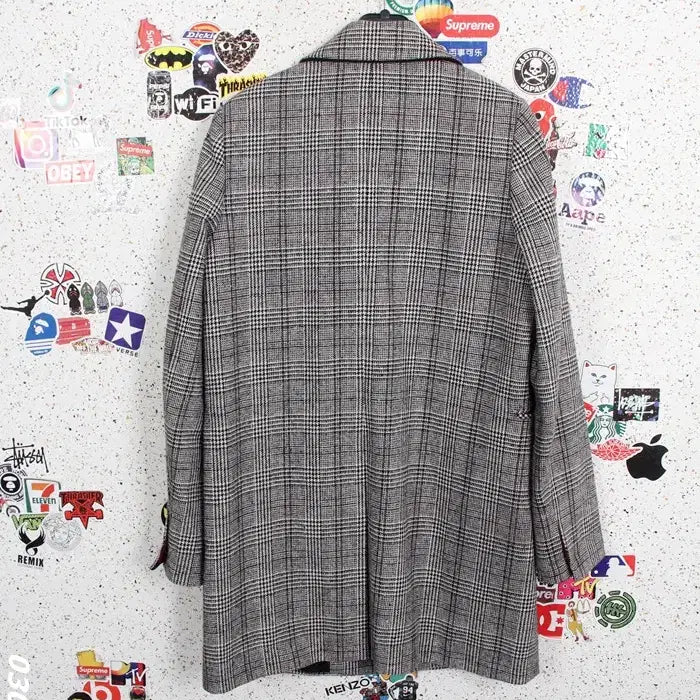 [BUNJANG] Top Girl Check Wool Double Jacket / 여성S / 탑걸 체크 울 더블자켓GR 14-22