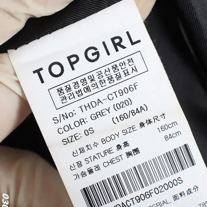 [BUNJANG] Top Girl Check Wool Double Jacket / 여성S / 탑걸 체크 울 더블자켓GR 14-22