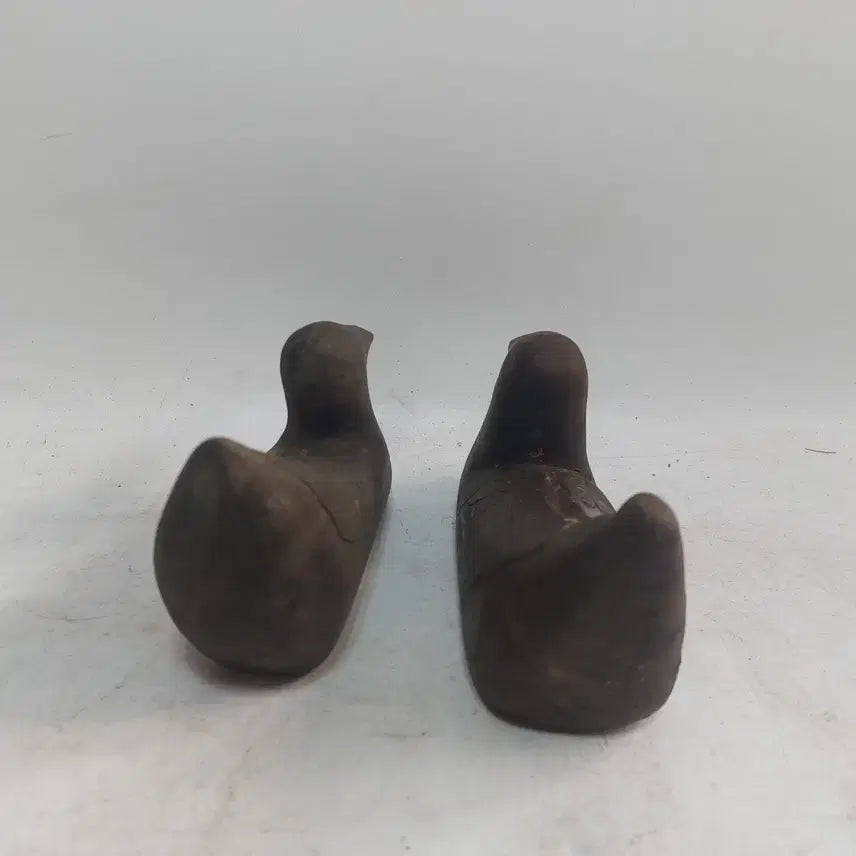 [BUNJANG] Antique Wooden Mandarin Duck Pair / 옛날 나무오리. 목안 - 민속품. 소품용