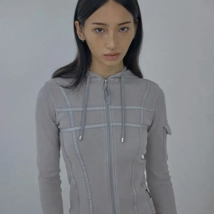 [BUNJANG] Sculptor Washed Bondage Hoodie Gray / 스컬프터 Washed Bondage Hoodie 워시드 본디지 후드집업