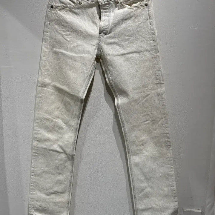 [BUNJANG] soe Ivory White Denim Pants / 소에(soe) 화이트 데님 팬츠 아이보리