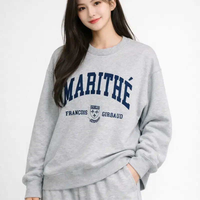 [BUNJANG] Marithe Francois Girbaud College Sweatshirt / [여자-90~95 (M)]마리떼프랑소와저버 컬리지 맨투맨