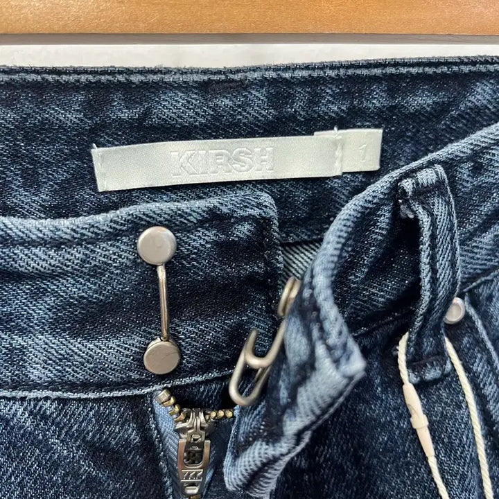 [BUNJANG] KIRSH Wide Denim Pants (Dark Blue) / [KIRSH] 키르시 데미지 와이드 데님 팬츠 (진청)