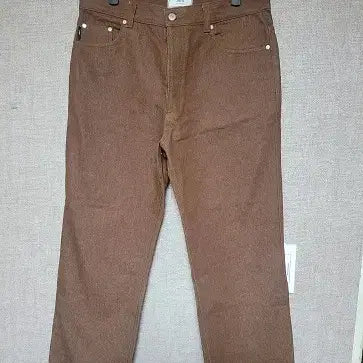 [BUNJANG] Ami Brown Cotton Denim Pants / Ami 아미 정품 (브라운) 면대님팬츠 33인치 통바지