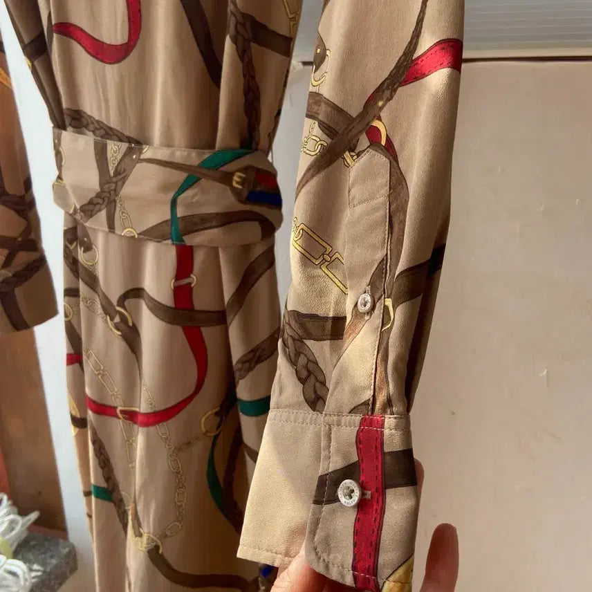 [SOLD OUT] 폴로 랄프로렌 벨티드 체인 패턴 셔츠 원피스