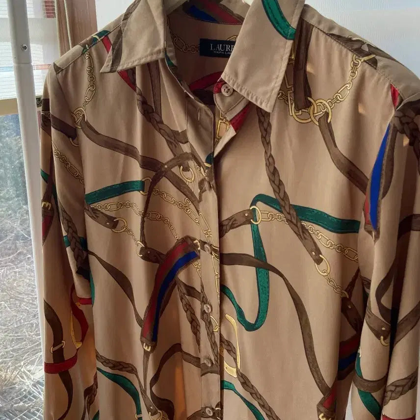 [SOLD OUT] 폴로 랄프로렌 벨티드 체인 패턴 셔츠 원피스