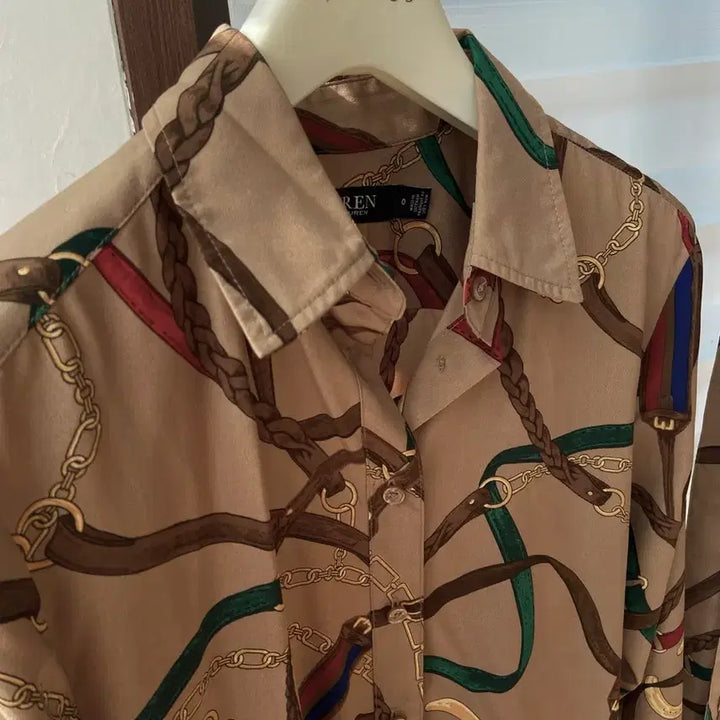 [SOLD OUT] 폴로 랄프로렌 벨티드 체인 패턴 셔츠 원피스