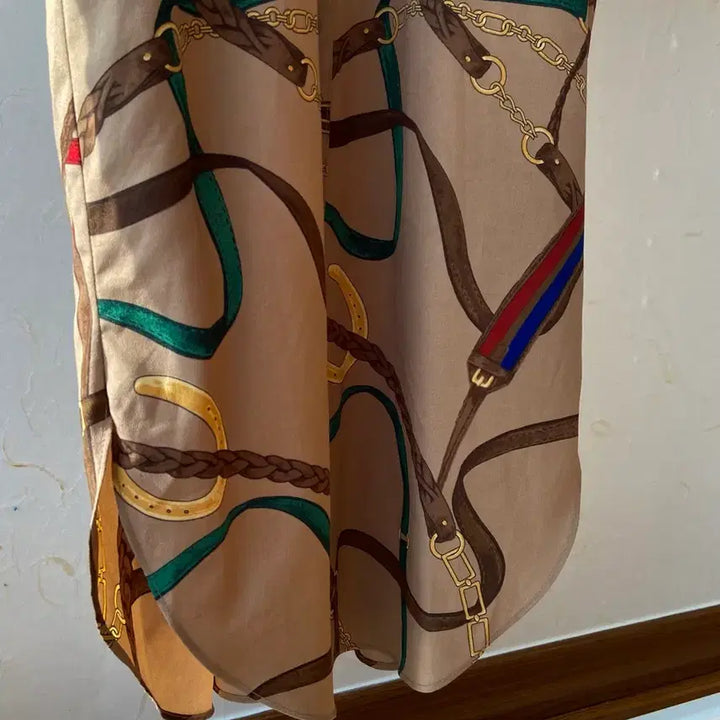 [SOLD OUT] 폴로 랄프로렌 벨티드 체인 패턴 셔츠 원피스